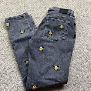 ZARA embroidered jeans